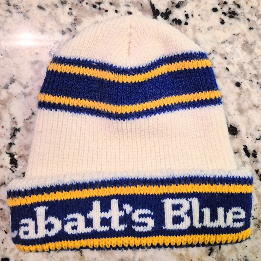 Vintage Labatt's Blue Knit Hat, Toque, Beanie  - Adult One-size